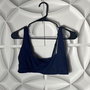 Andie swim navy bikini top sz L
